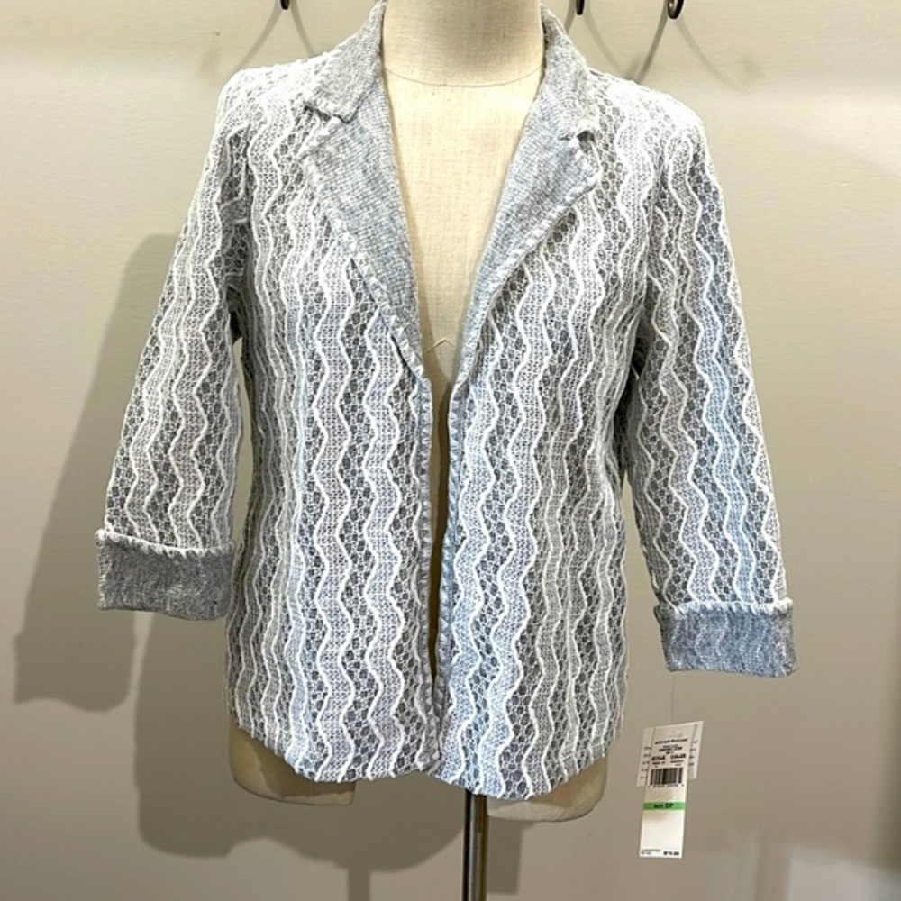 1400 ALFRED DUNNER NWT Open Front Lightweight Cardigan Petite Size 8